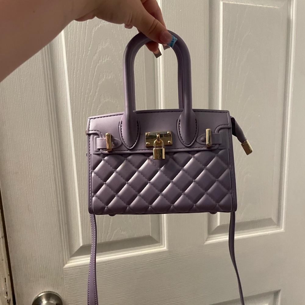 SHEIN Purple Mini Quilted Bag